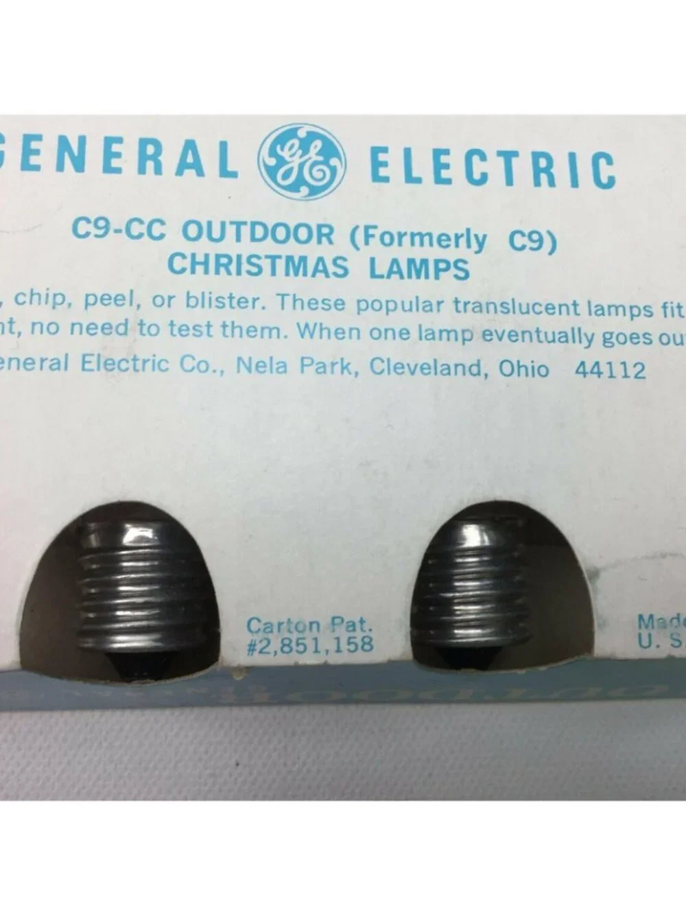 Vintage Sears General Electric Christmas Blue Bulbs Lamps D14 C-9 1/2 Variety